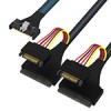 MCIO 8X 轉 2*U.2 (SFF-8639)+15P 數(shù)據(jù)傳輸線