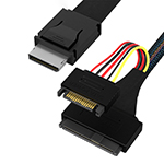 Oculink SFF-8611轉(zhuǎn)SFF-8639+15P SATA 服務器陣列卡數(shù)據(jù)線